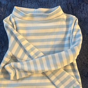 Dudley Stephens Striped Blue and White boatneck fleece